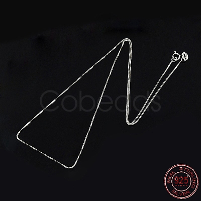 Anti-Tarnish Rhodium Plated 925 Sterling Silver Necklaces STER-M034-38A-1