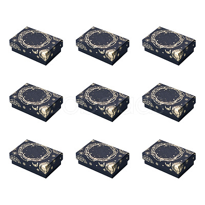 10Pcs Sun Moon Star Printed Cardboard Gift Boxes CBOX-TA0001-21D-1