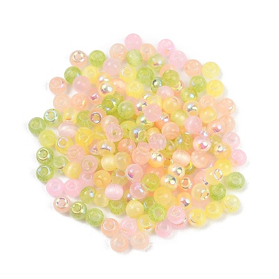 Mixed Color Imitation Cat Eye Glass Round Seed Beads SEED-NH0003-01A-01-1