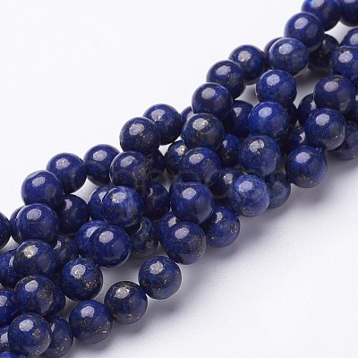 16 inch Grade A Round Dyed Natural Lapis Lazuli Beads Strand G-GSR4mmC123-1