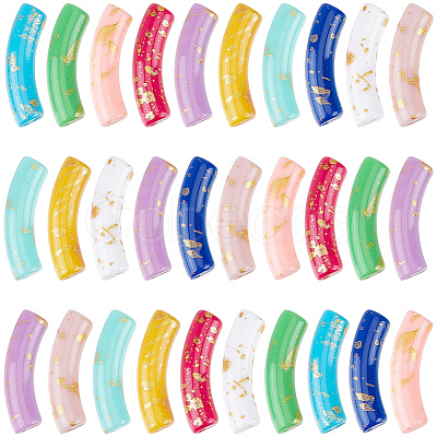 65Pcs Opaque Acrylic Beads OACR-PA0002-10-1