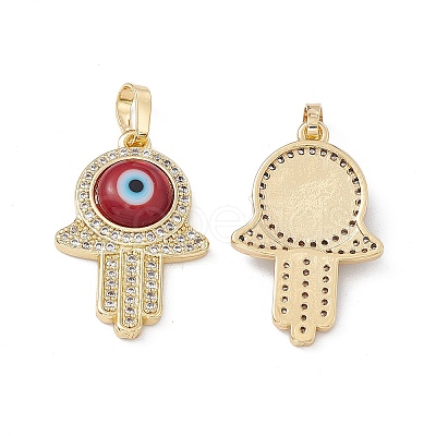 Rack Plating Eco-friendly Brass Micro Pave Clear Cubic Zirconia Pendants LAMP-G157-02G-1