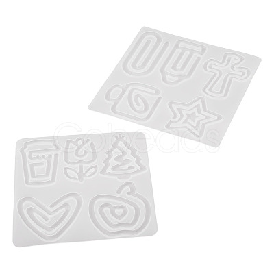 2Pcs 2 Styles Paperclip Silicone Molds DIY-TA0015-09-1