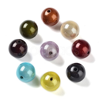 Spray Painted Acrylic Beads PB9288-1