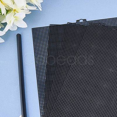 4 Sheets Rectangle Plastic Mesh Canvas Sheets DIY-CP0012-72B-1