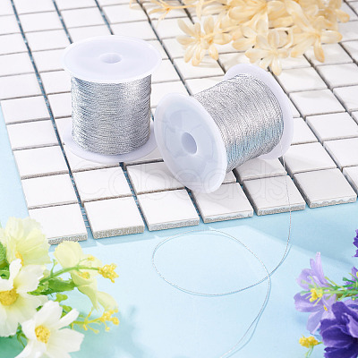 2 Rolls Round PET Metallic Thread MCOR-TADJ0001-01A-02-1