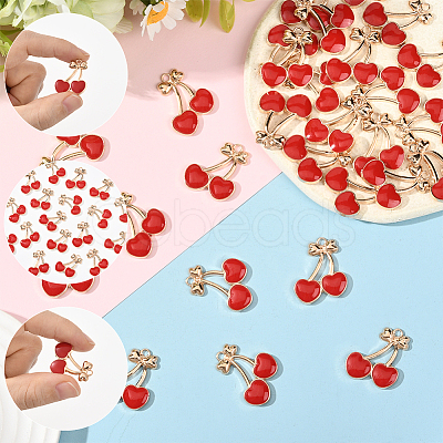 30Pcs Alloy Enamel Pendants ENAM-SC0006-95-1