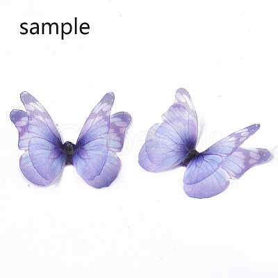 Polyester Fabric Wings Crafts Decoration X-FIND-S322-010C-01-1