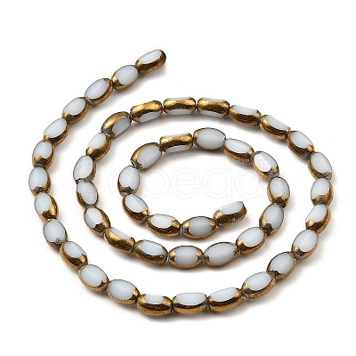 Electroplate Glass Beads Strands EGLA-P051-01A-G01-1