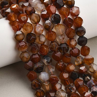 Natural Agate(Dyed & Heated) Beads Strands G-K425-B01-01-1