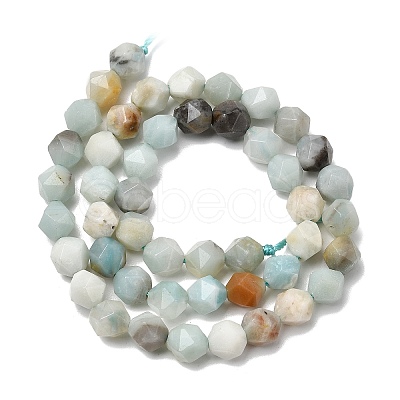 Natural Flower Amazonite Beads Strands G-Z119-A08-02-1