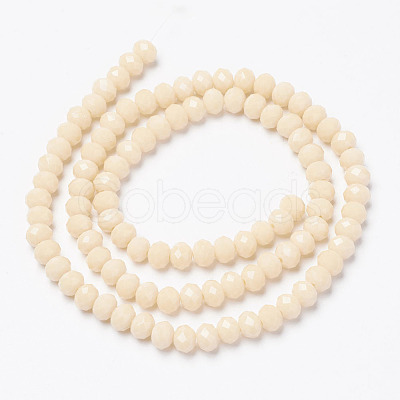 Opaque Solid Color Glass Beads Strands EGLA-A034-P6mm-D05-1