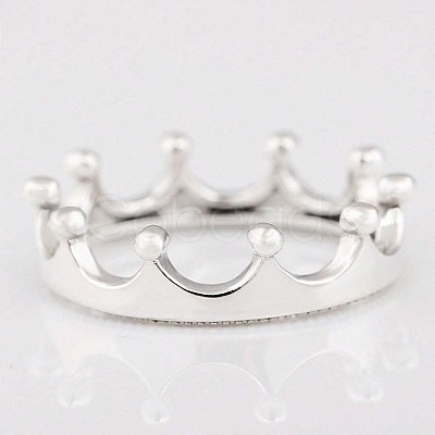 Crown 925 Sterling Silver Finger Rings WG18318-03-1