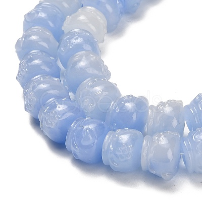 Synthetic Coral Dyed Carved Beads BSHE-H114-03E-1