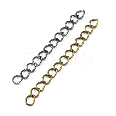 100Pcs 5 Color Iron Ends with Twist Chains DIY-FS0003-54-1