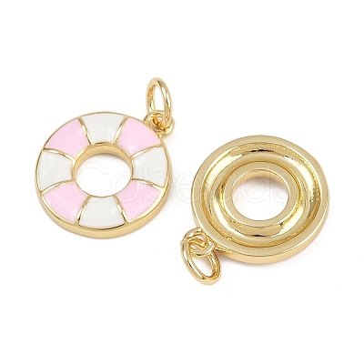 Brass Enamel Charms KK-L240-29G-01-1