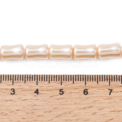 Electroplate Opaque Glass Imitation Pearl Beads Strands EGLA-H113-07B-1
