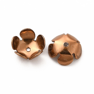 Ion Plating(IP) 304 Stainless Steel Bead Caps STAS-E145-06CG-1