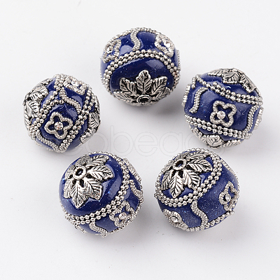 Round Handmade Indonesia Beads IPDL-L002-06A-1