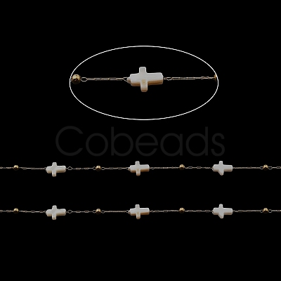 Cross Natural Shell Link Chains CHS-G028-05B-G-1