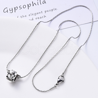 Non-Tarnish 304 Stainless Steel Boston Link Chain Necklace NJEW-S420-005B-P-1