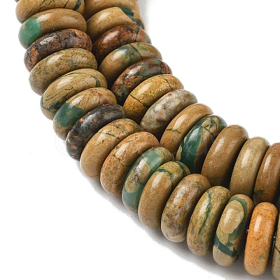 Natural Verdite Stone Beads Strands G-B155-B05-4x10mm-1