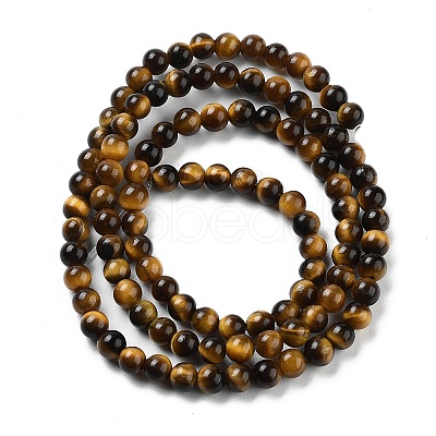 Natural Tiger Eye Beads Strands X-G-G099-4mm-4-1