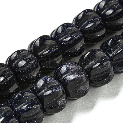 Synthetic Blue Goldstone Beads Strands G-G142-A10-01-1