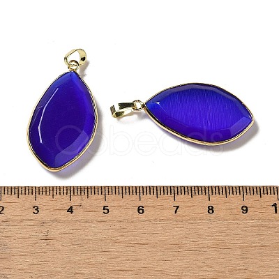 Cat Eye Pendants G-K338-08G-08-1