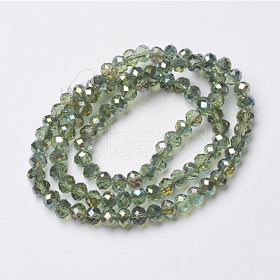 Electroplate Transparent Glass Beads Strands LS-EGLA-A034-T4mm-S11-1