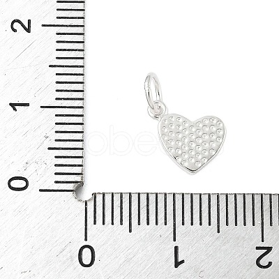 Two Tone 925 Sterling Silver Enamel Heart Charms STER-S011-03S-A-1