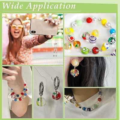 12Pcs Transparent Glass Beads GGLA-PH0001-59-1