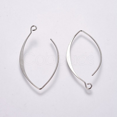 Rack Plating Alloy Earring Hooks PALLOY-WH0065-33P-1