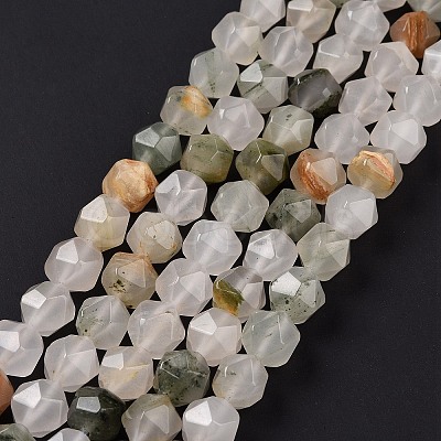 Natural Tianshan Cui Quartzite Beads Strands G-G990-F06-1