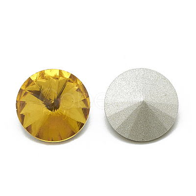 Pointed Back Glass Rhinestone Cabochons RGLA-T086-18mm-22-1