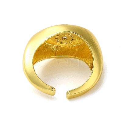 Brass with Cubic Zirconia Rings RJEW-B057-01G-04-1