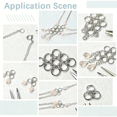5Pcs 925 Sterling Silver Split Jump Rings STER-BBC0009-45B-1