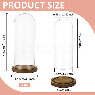 Arch Glass Dome Cover AJEW-WH0596-866E-01-1