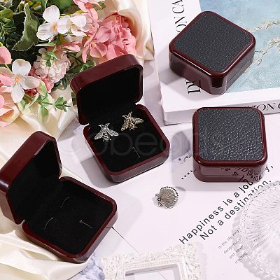 Plastic & PU Leather Jewelry Cufflink Boxes CON-WH0117-14B-1