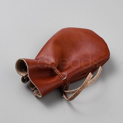 Cowhide Drawstring Wallet Coin Pouches AJEW-WH20070-103-1