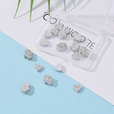 16Pcs 2 Style Imitation Druzy Gemstone Resin Beads RESI-NB0001-54-1