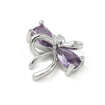 Brass Micro Pave Cubic Zirconia Charms KK-A300-01P-1