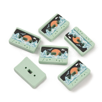 Retro Opaque Resin Cabochons FIND-CJC0004-25A-1
