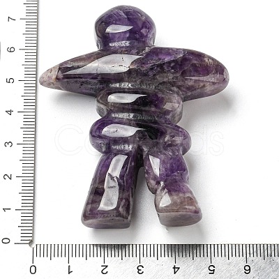 Natural Amethyst Carved Healing Human Shape Figurines DJEW-D012-03A-1