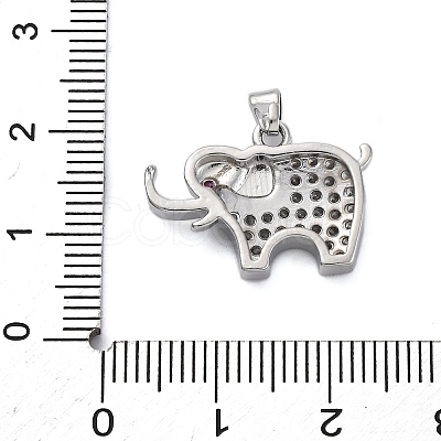 Brass Micro Pave Cubic Zirconia Pendants KK-V009-29G-1