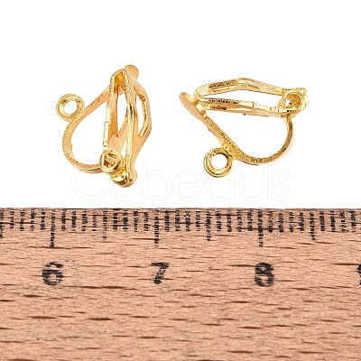 Iron Clip-on Earring Findings X-KK-R071-06G-1