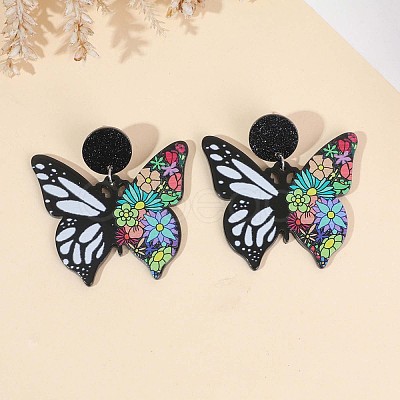 Acrylic Dangle Stud Earrings FS-WGAA5B6-06-1