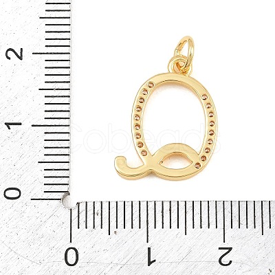 Brass Micro Pave Clear Cubic Zirconia Pendants CU-CBA7939-01Q-G-1