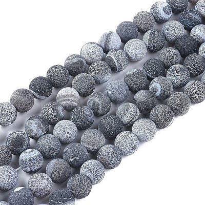Natural Weathered Agate Beads Strands G-L534-04-10mm-1