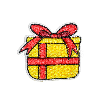 Christmas Theme Computerized Embroidery Cloth Self Adhesive Patches XMAS-PW0001-095O-1